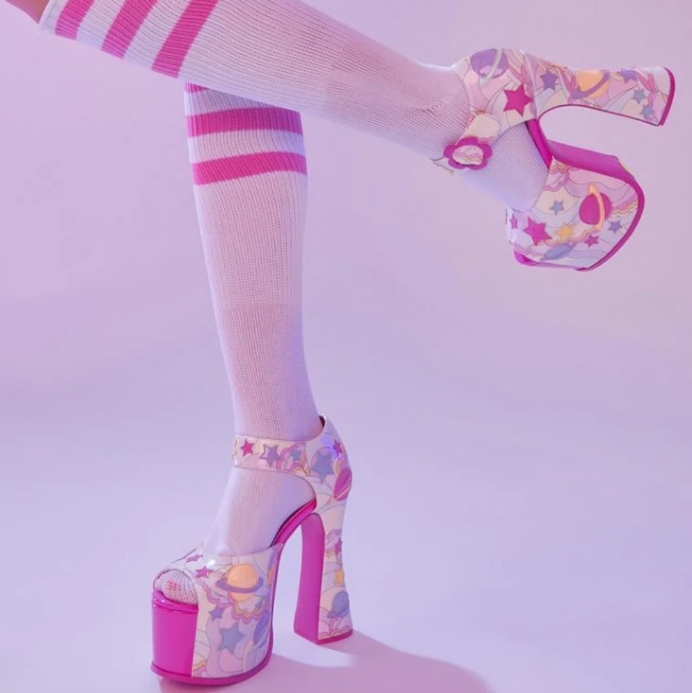 Dollskill sugar thrillz groovy galaxy platform heels - Picture 3 of 16